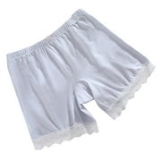Quaouag Girls Seamless Underwear Short Women Short Pants Lace Boxers Slim Panties